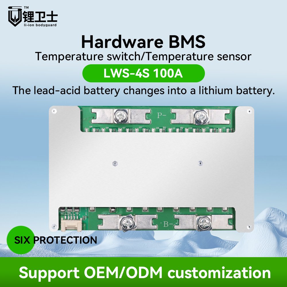 LWS Enargy Storage BMS 4s 100a Lipo Battery Protection Board Battery Management System 4s BMS Lifepo4