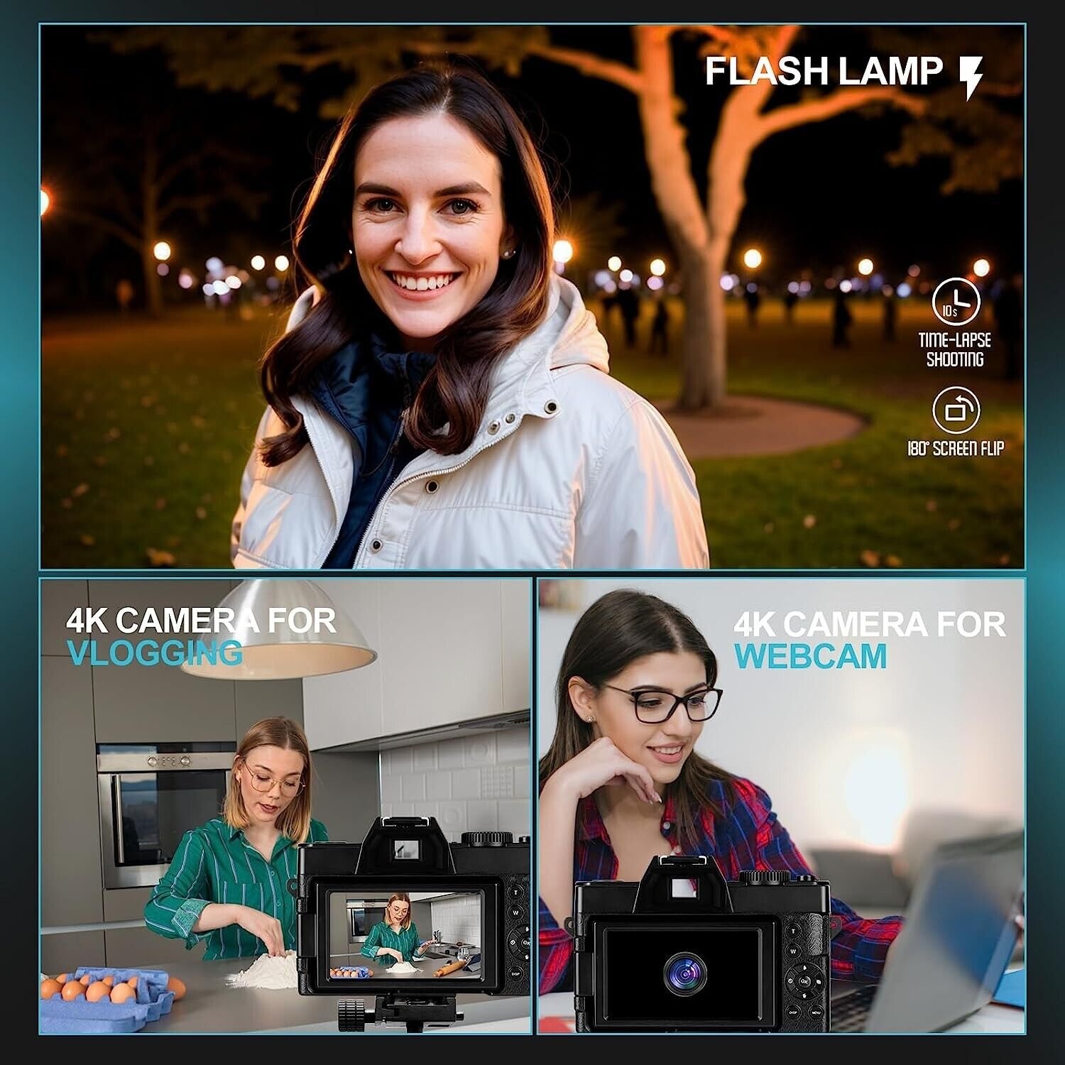 NBD photography video student digitale take photos video 3 inch ips screen digital camera