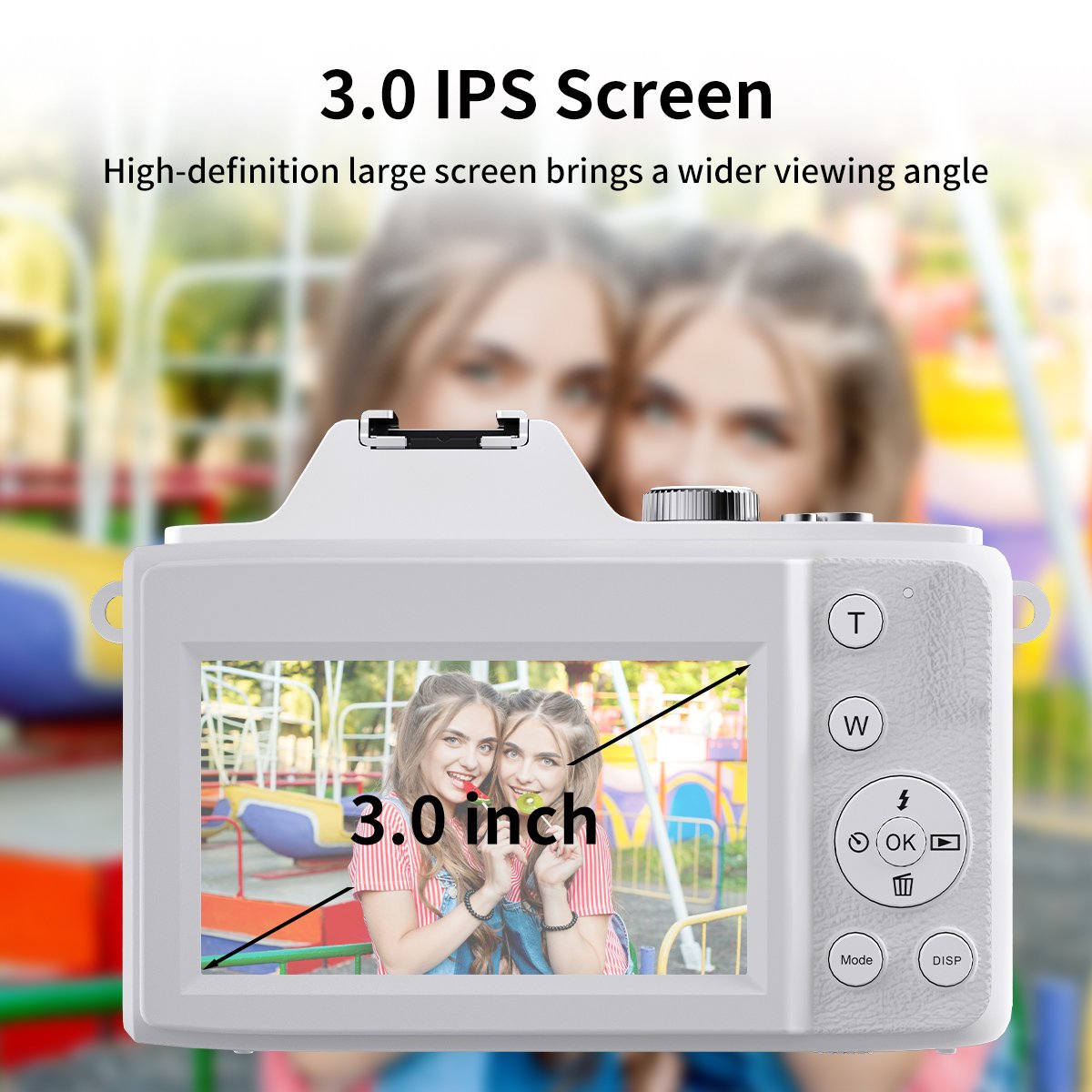 Newest HD 2.7K 6X Optical Zoom Digital Camera DSLR Camera 3.0'' IPS Screen Anti-Shake Retro Vintage Camera for Photography