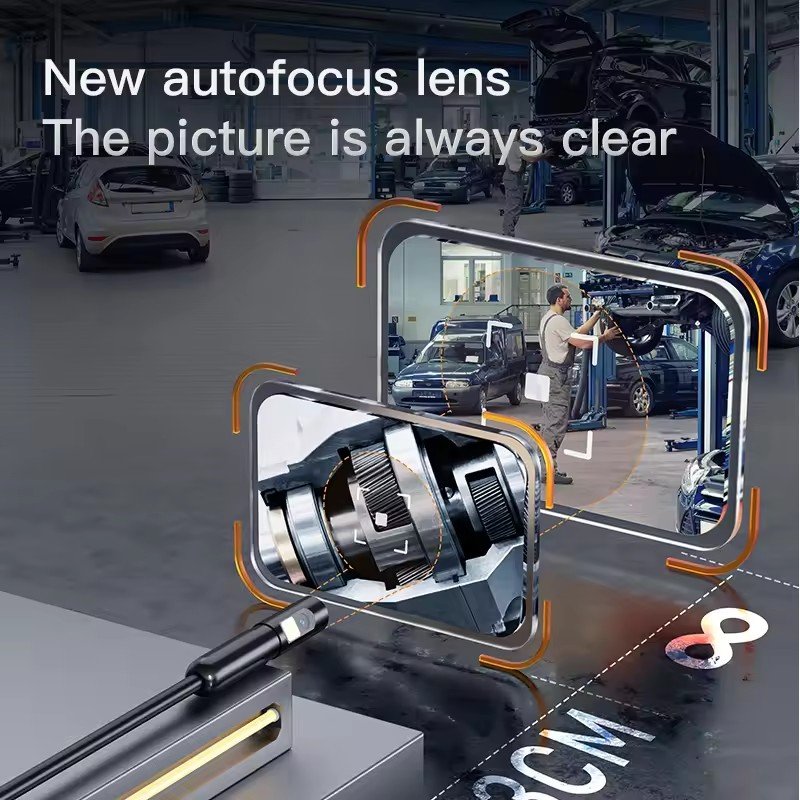 G30-A Auto Focus lens 5m cable Industrial endoscope camera 8mm 2MP Digital borescope 4.3inch screen Drain Pipe inspection Camera