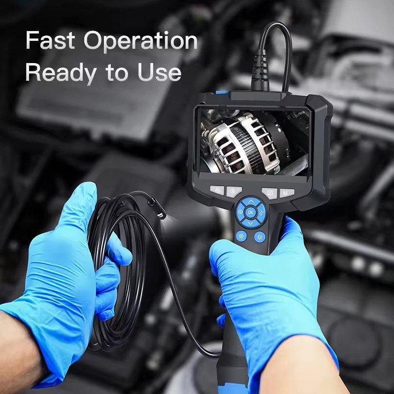 G30-A Auto Focus lens 5m cable Industrial endoscope camera 8mm 2MP Digital borescope 4.3inch screen Drain Pipe inspection Camera