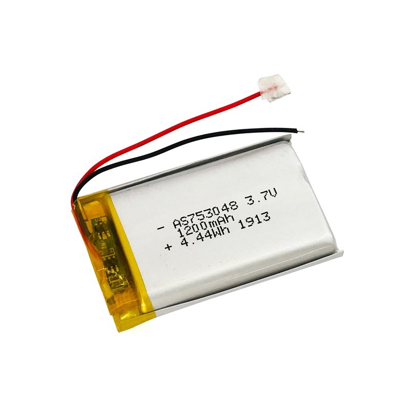 Factory directly supply LiPo battery AS753048 3.7V 1200mAh rechargeable battery for pet tracker