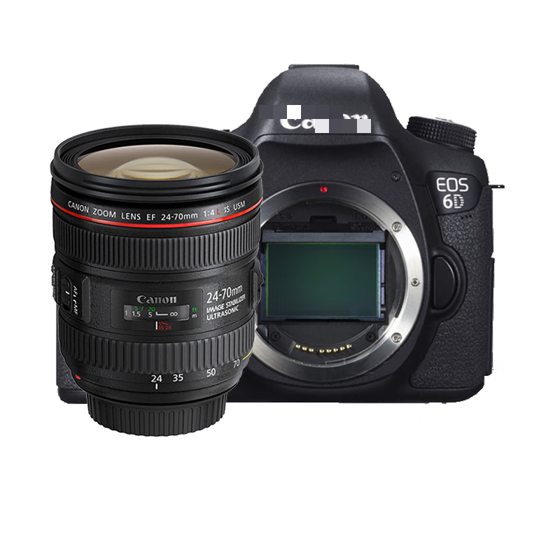 High-quality appearance, original second-hand 6D with 24-70F4.0 lens high-definition digital SLR camera to send battery charger