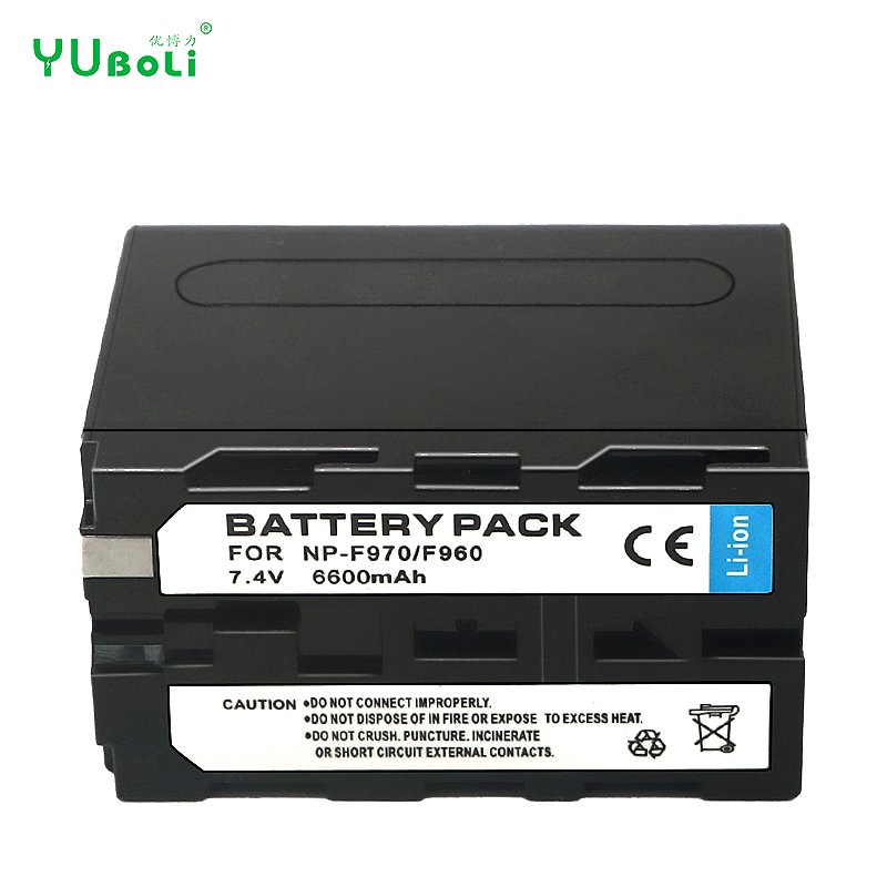 6600mAh NP-F960 NP-F970 Digital Camera Battery For Sony Camcorder and LED Video Light
