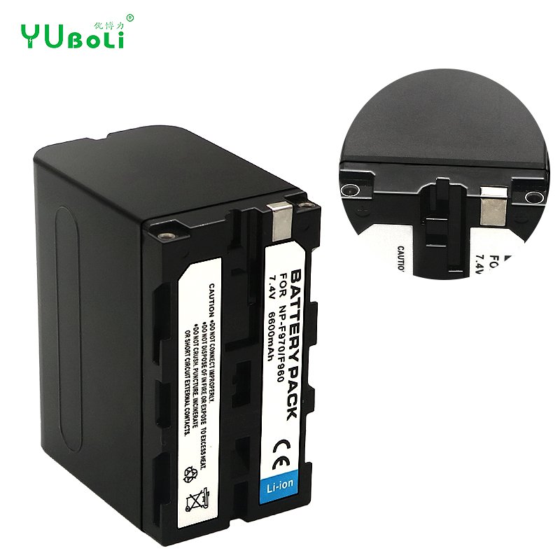 6600mAh NP-F960 NP-F970 Digital Camera Battery For Sony Camcorder and LED Video Light