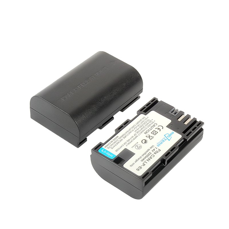 LP-E6 Camera Battery for Canon 5D Mark II III 7D 60D, 60D, 6D, 7D DSLR Cameras 7.4V 2200mAh LP-E6N, Li-ion Replacement