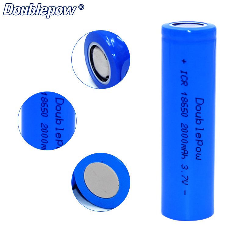 3.7V Rechargeable Lithium Ion Cell 5200mAh Cylindrical INR 3.7v 2000mAh Flat Top ICR18650 battery for Home Appliances