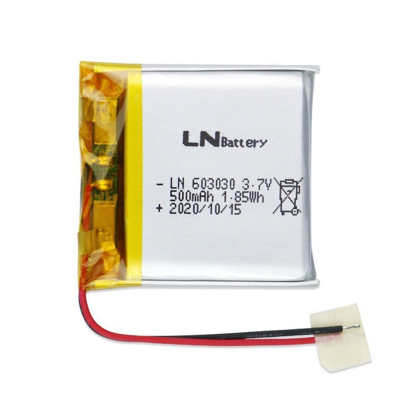 Digital products rechargeable li-ion battery 3.7v 500mah 603030 500mah lithium polymer battery