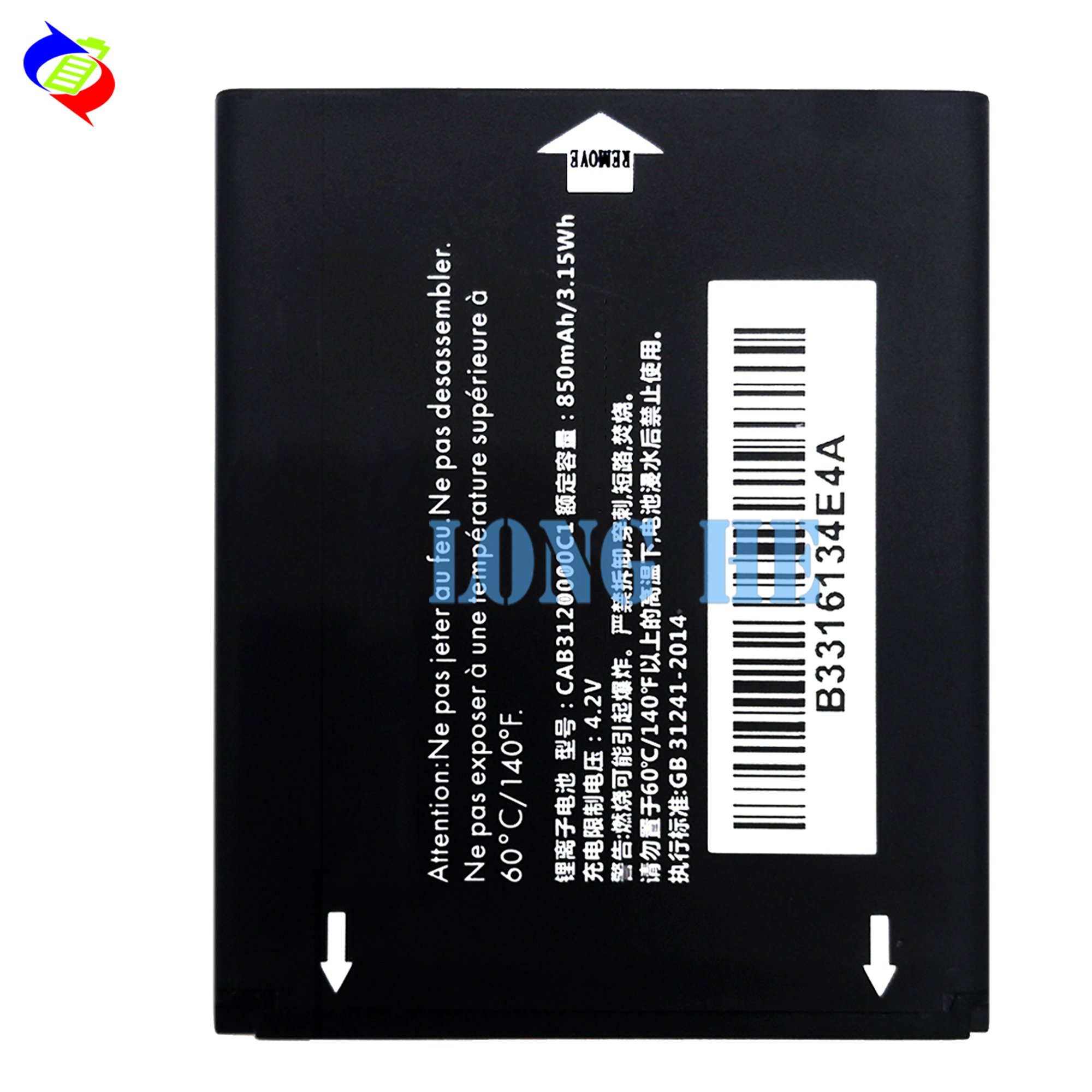 Replacement mobile digital battery CAB3120000C1 for Alcatel One Touch OT-905 OT880 OT800 OT888 OT875 510A 768T 710D 3.7V 1000mAh