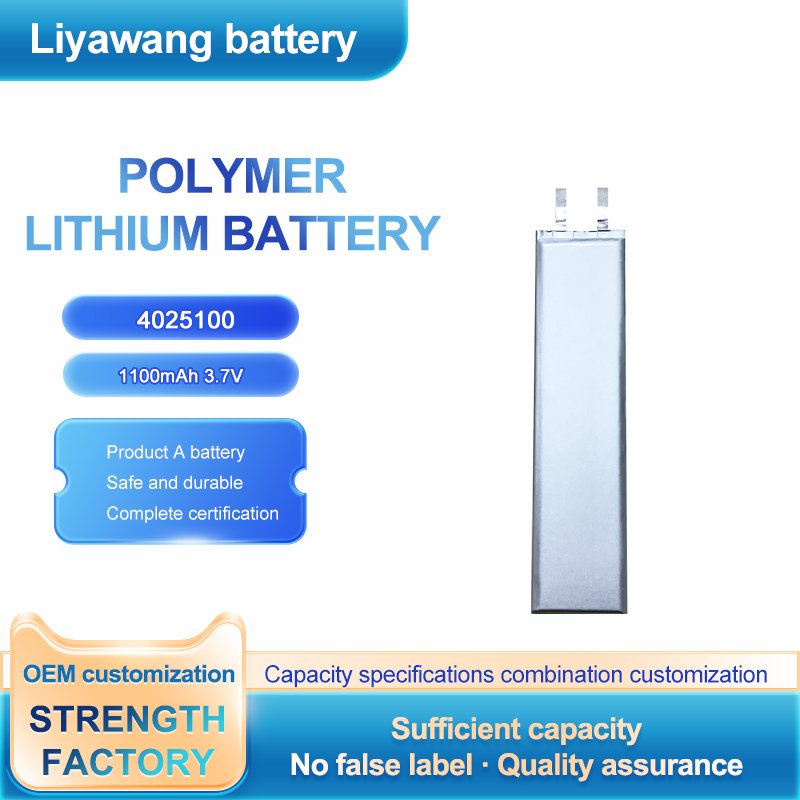 Original Authentic 3.7V 1100mAh Lipo battery customized size in 4025100 rechargeable lithium ion better for speaker battery
