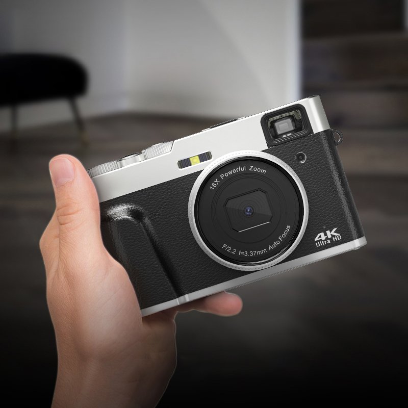 Brown Black 4K Digital Camera Autofocus 48MP Photo Recording Video Recording Digital Camera 16X Zoom Portable Digital Camera