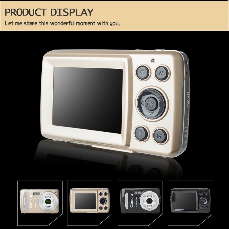 2.4-inch camera 720PDV digital camera card player Home selfie anti-shake dry battery light model