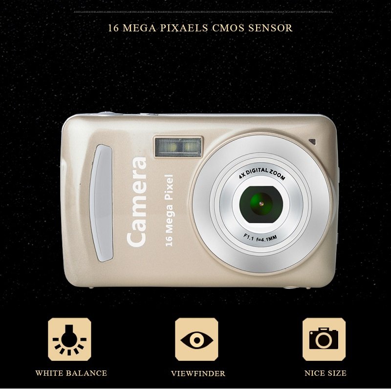 2.4-inch camera 720PDV digital camera card player Home selfie anti-shake dry battery light model