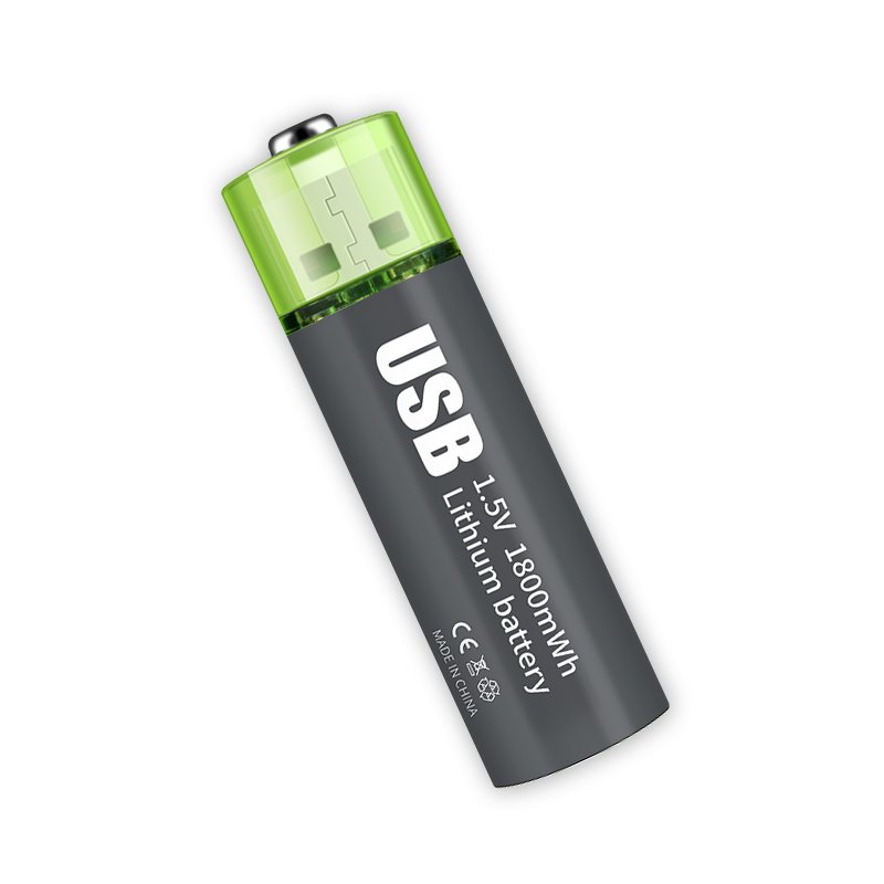 Factory Direct Sales No.5 USB Rechargeable lithium battery 1.5V 1800mWh Large Capacity Lithium Battery Constant Voltage