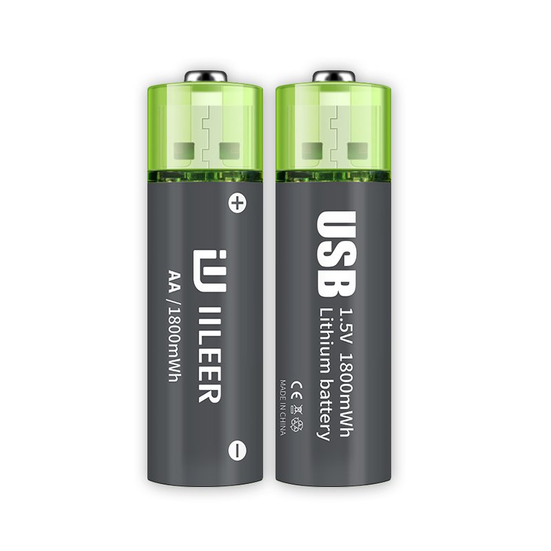 Factory Direct Sales No.5 USB Rechargeable lithium battery 1.5V 1800mWh Large Capacity Lithium Battery Constant Voltage