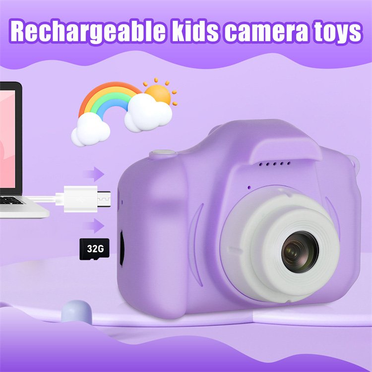 Boys Girls Cute Digital Camera For Kids Suitable Toddler Selfie Video Festival Toy For Children