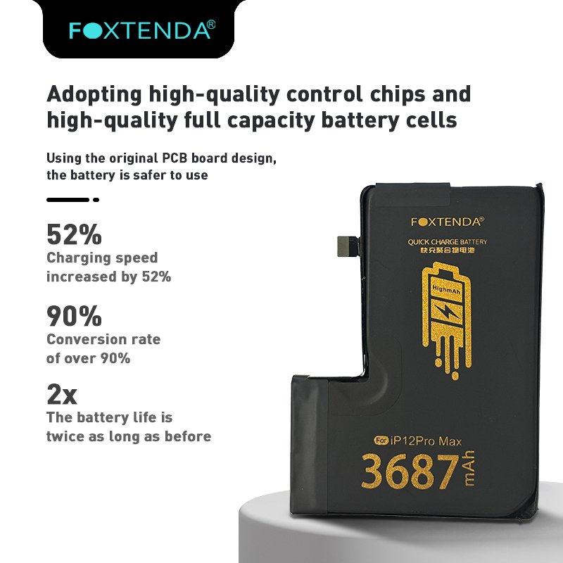 Battery For iPhone 12 Pro Max 12ProMax 12Pro Max Li-ion Mobile replacement rechargeable Battery 3687mAh