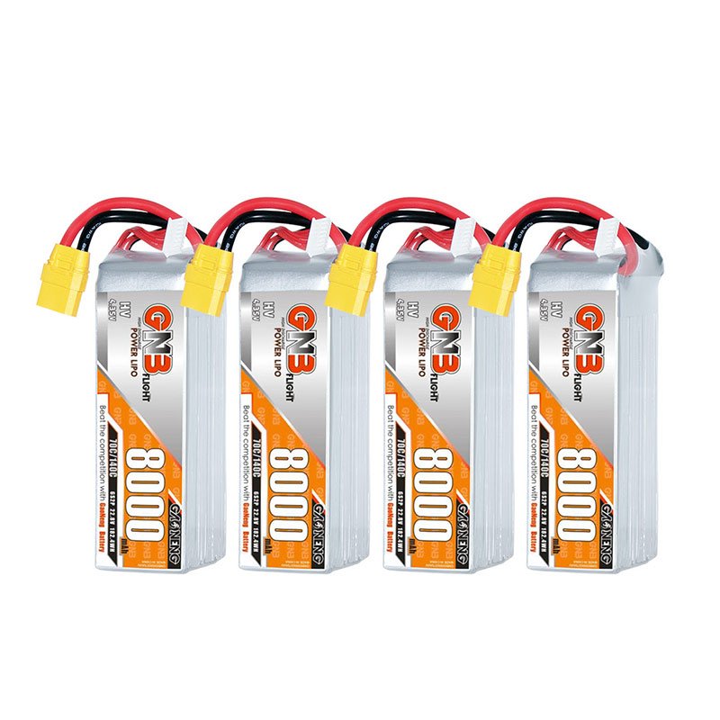 GNB HV 6S 22.8V 8000mAh 70C XT90 LiPo Digital Battery High-Voltage 22.8V 6-Cell 8000mAh 70C XT90 Connector