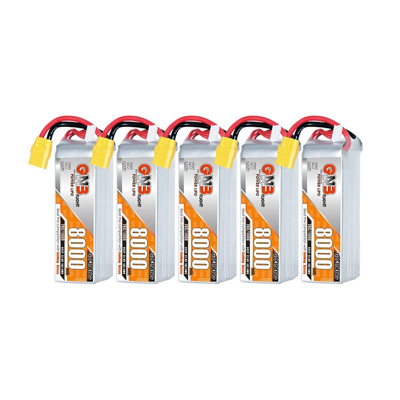 GNB HV 6S 22.8V 8000mAh 70C XT90 LiPo Digital Battery High-Voltage 22.8V 6-Cell 8000mAh 70C XT90 Connector