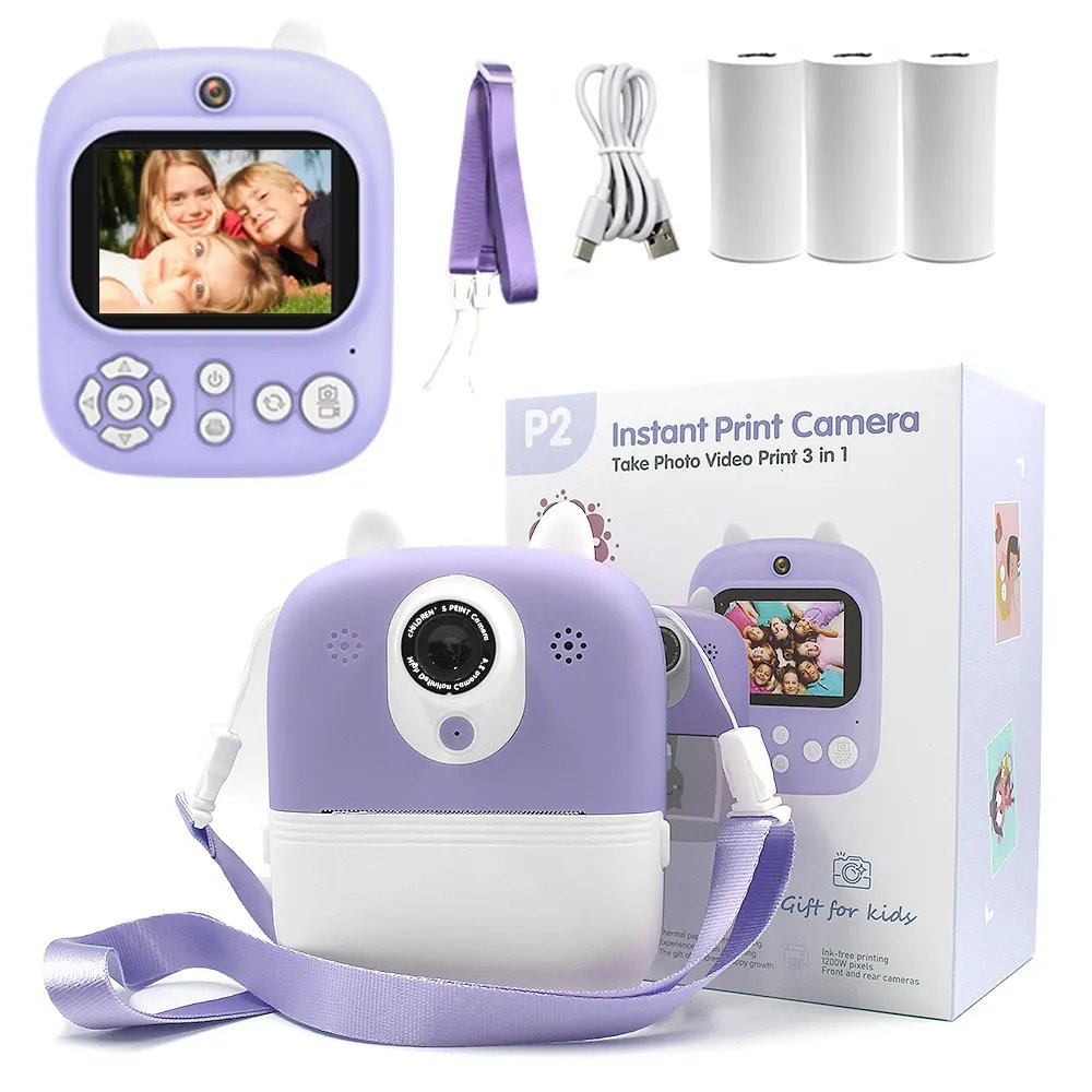 Hot sell New cheaper wholesale price 1080p HD resolution Digital print camera for kids Multiple photo frames kid camera toy