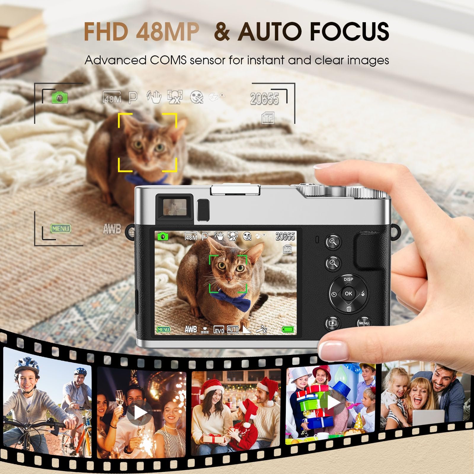 2024 new compact mini photo camera appareil photo professional 4k camera