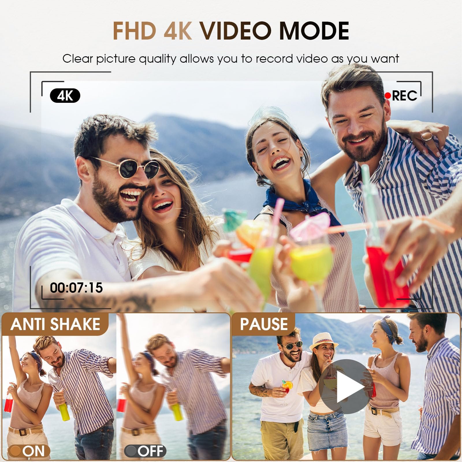 2024 new compact mini photo camera appareil photo professional 4k camera