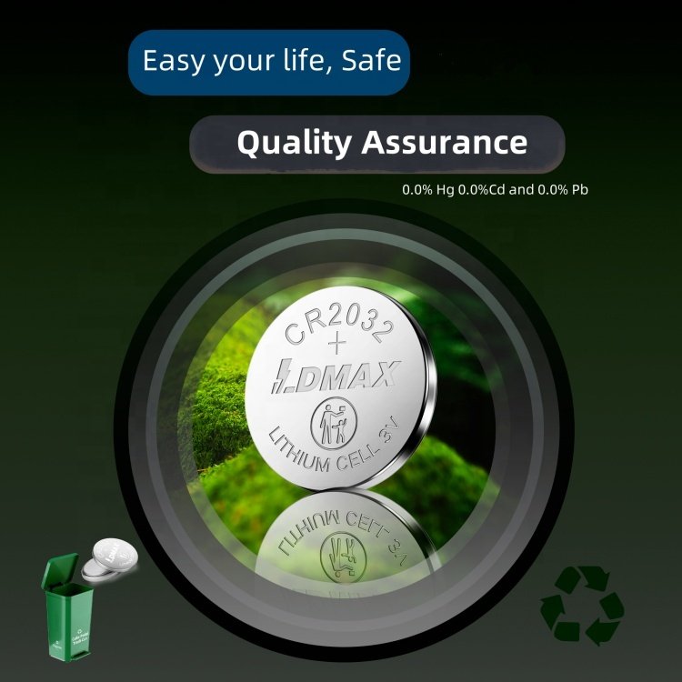 LDMAX CR2032 3V 210mAh Lithium Button Coin Cell CR 2032 Dry Batteries for Digital Oral Thermometer Doorbell