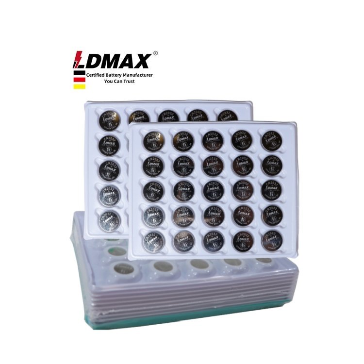 LDMAX CR2032 3V 210mAh Lithium Button Coin Cell CR 2032 Dry Batteries for Digital Oral Thermometer Doorbell