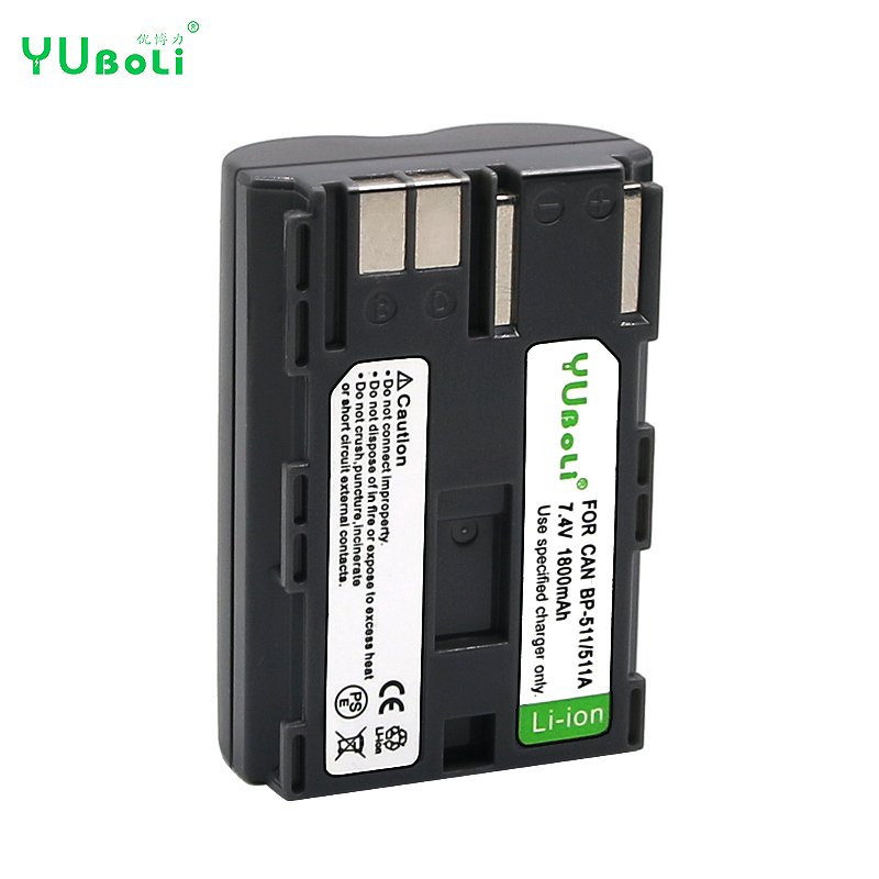 Yoboli BP-511A BP511A BP-511 BP511 for Canon G6 G5 G3 G2 EOS 300D 50D 40D 30D 20D 5D Rechargeable Digital Camera Battery BP-511