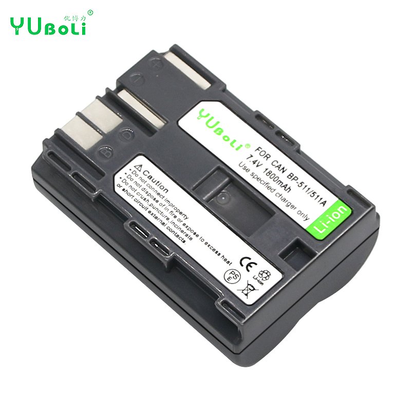 Yoboli BP-511A BP511A BP-511 BP511 for Canon G6 G5 G3 G2 EOS 300D 50D 40D 30D 20D 5D Rechargeable Digital Camera Battery BP-511
