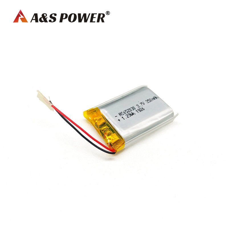 China manufacture Small rechargeable lithium polymer battery 652030 3.7v 350mah li-polymer battery