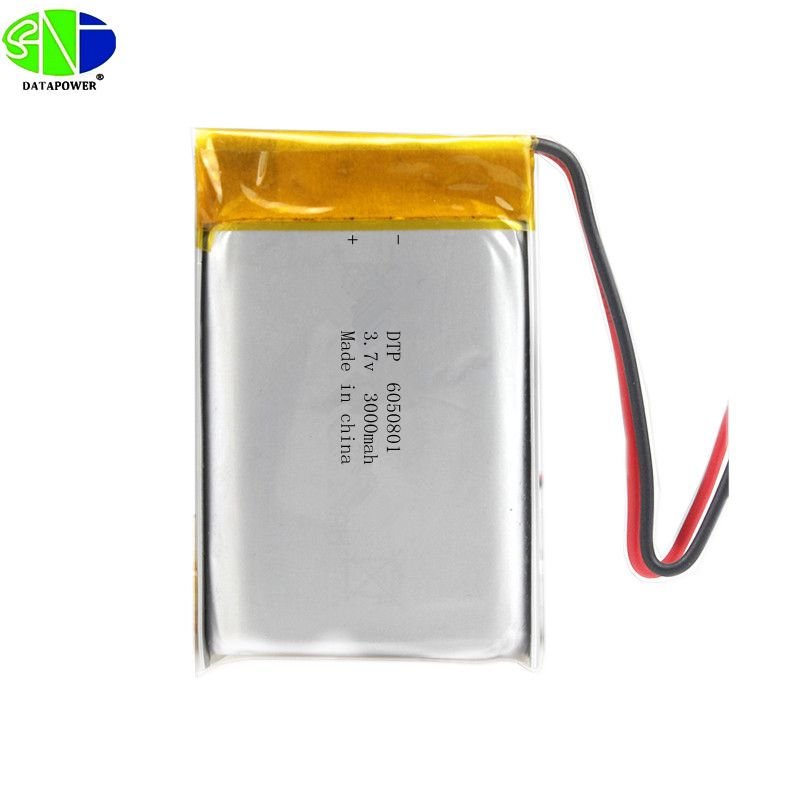 wholesale lithium battery 3000mAh 3.7V 605080 rechargeable li-polymer battery