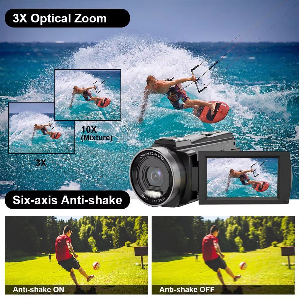 Sinida OEM best Optical Professional 16X Zoom Outdoor 5K HD DV Photo Optical Zoom Video Cameras Digital Camera For Photography