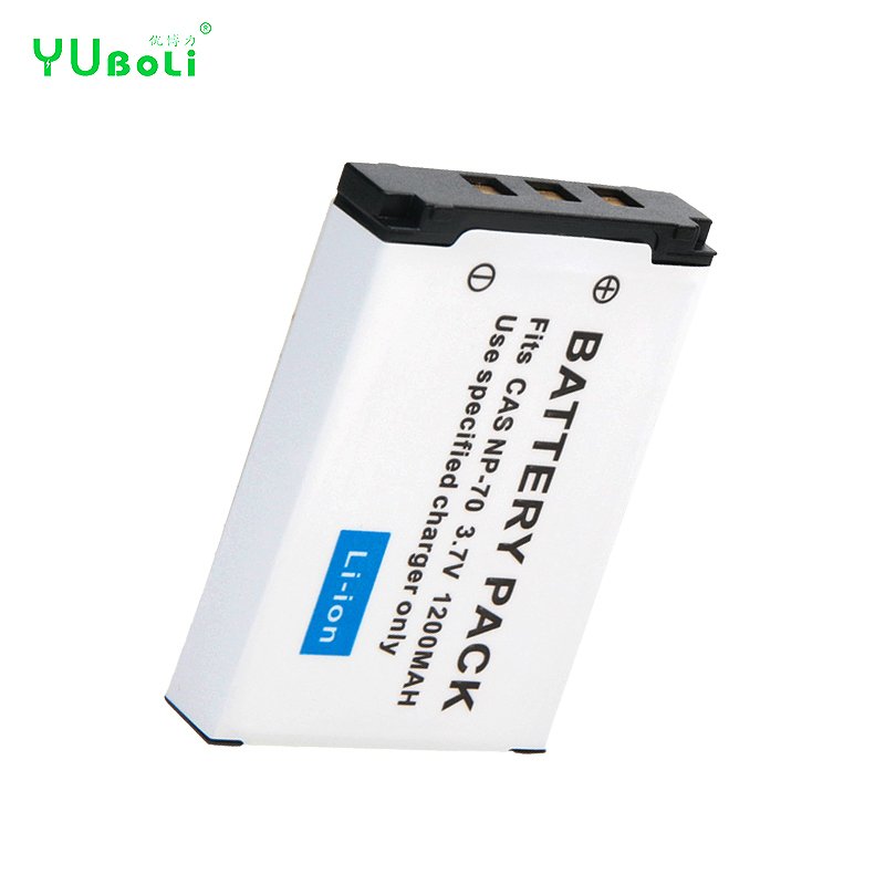 YUBOLI 3.7v 1200mah CNP-70 NP70 digital camera battery for Casio Exilim Zoom EX-Z250SR EX-Z150 ex-Z250 batteries