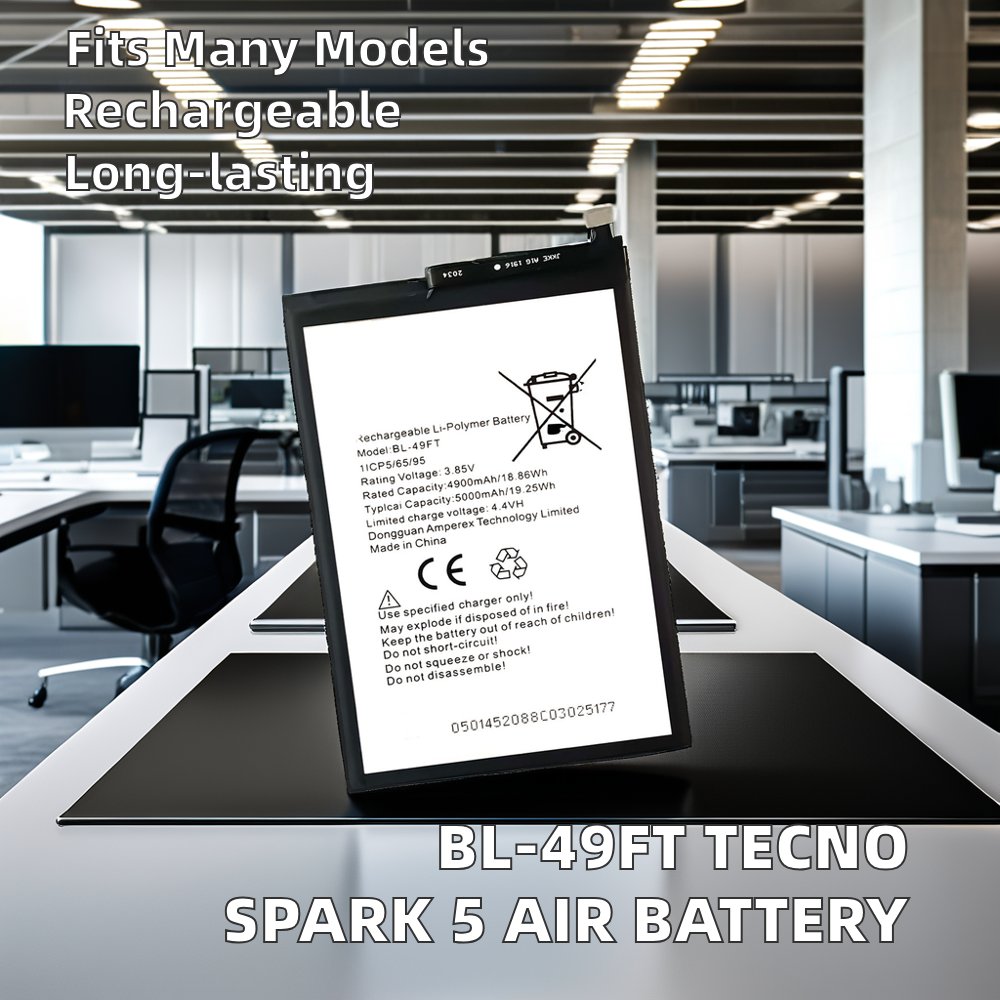 High Quality 3.85V 5000mAh Lithium Digital Battery BL-49FT For Tecno Spark 5 Air KE5/6 KF7j Mobile Phones 2500mAh Replacement