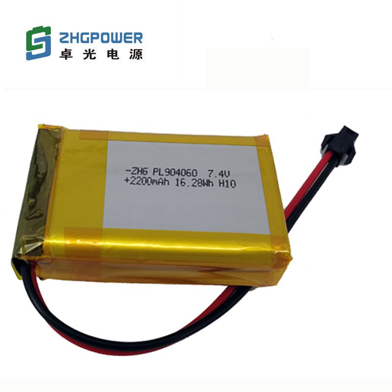 Lipo Battery 904060 7.4V 2200mAh Lithium Polymer Rechargeable Battery Deep Cycle Low Temperature Battery