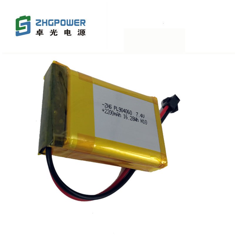 Lipo Battery 904060 7.4V 2200mAh Lithium Polymer Rechargeable Battery Deep Cycle Low Temperature Battery