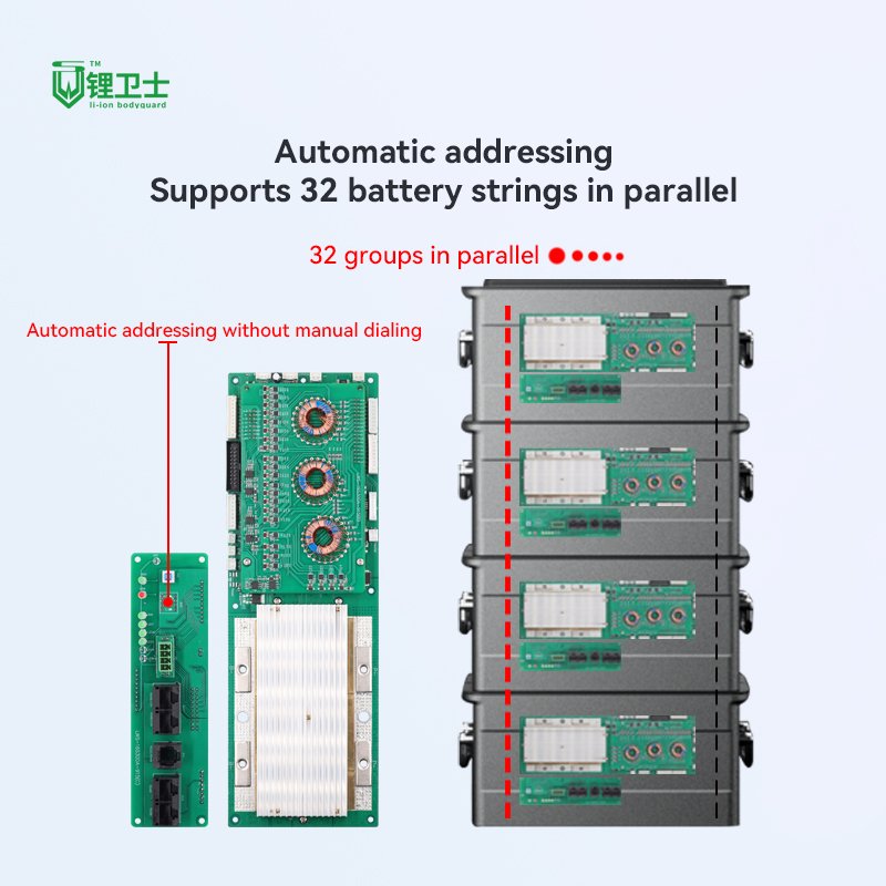 LWS Energy Storage Battery Management System li-ion Smart BMS 16s With UART RS485 RS232 BMS Circuit Board
