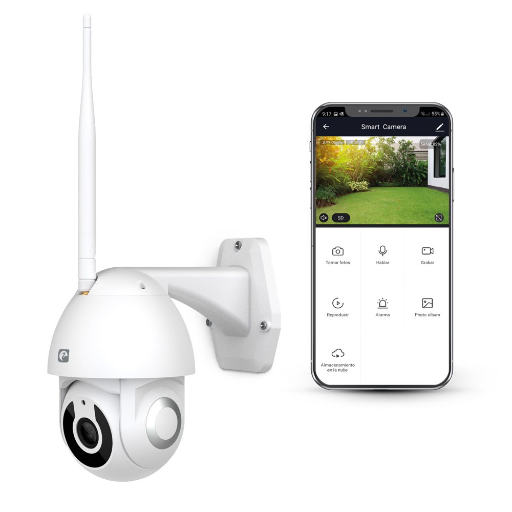 Garza Brand IP65 Waterproof 1080P HD Smart Wifi 360 Degree Digital Outdoor Surveillance Camera with Capture Feature