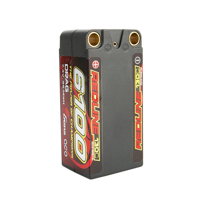 Gens ace Redline Drag racing Series 6100mAh 7.4V 130C 2S2P HardCase Shorty Lipo Battery