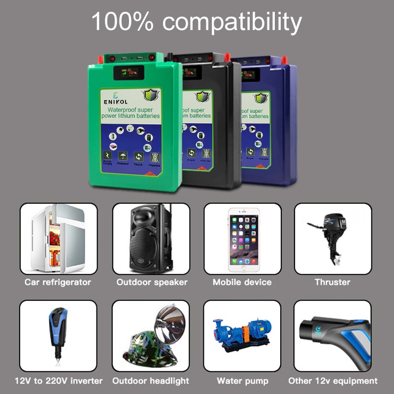 High Quality ternary lithium battery 12.6v 60ah Waterproof Battery 100Ah 12V Solar Battery