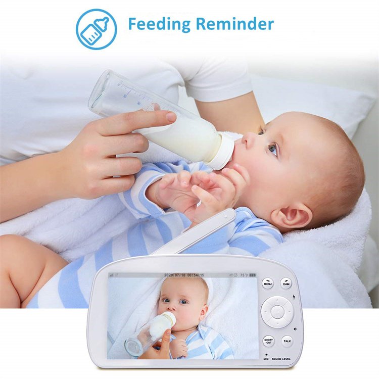 Foldable Camera 1080P 5.5 inch Color LCD Display 5000mAh Battery VOX Mode PTZ Babyfoon Digital Smart Wireless Video Baby Monitor