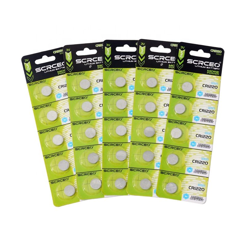 High Quality Lithium Battery CR1220 3V Button Cell CR1220