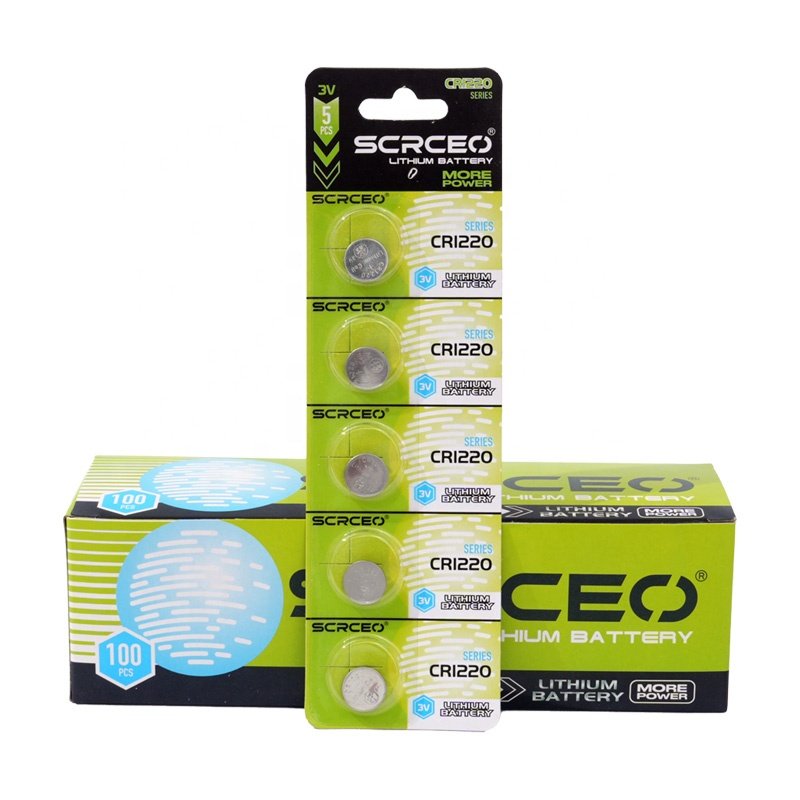High Quality Lithium Battery CR1220 3V Button Cell CR1220