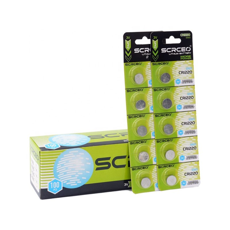 High Quality Lithium Battery CR1220 3V Button Cell CR1220