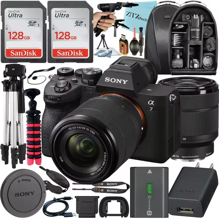 Wholesales Newly For A7 III A7M3 Full Frame Mirrorless 4K HDR + 28-70mm OSS Lens Bundle ILCE-7M3