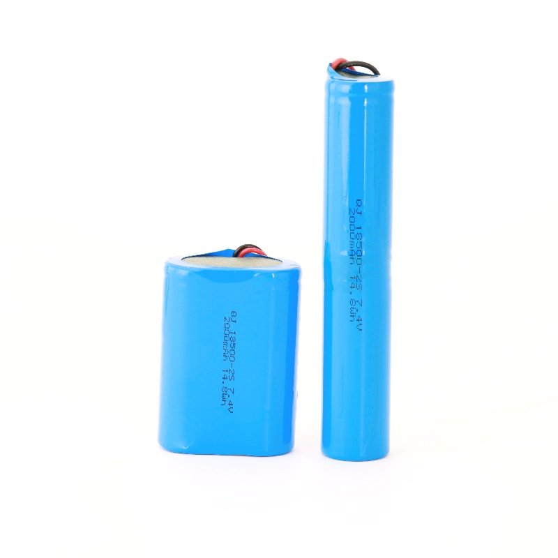 Wholesale 18500-2S 7.4V 2000mAh 14.8Wh Recycle Cyclic Rechargeable Lithium Li-Ion Batteries Battery Cells Wiring Harness Packs