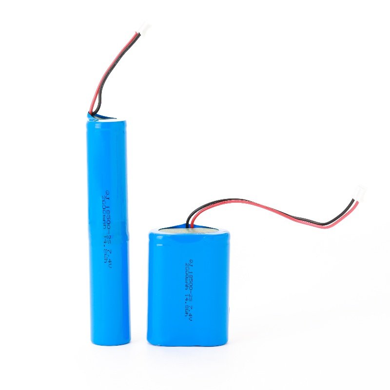 Wholesale 18500-2S 7.4V 2000mAh 14.8Wh Recycle Cyclic Rechargeable Lithium Li-Ion Batteries Battery Cells Wiring Harness Packs