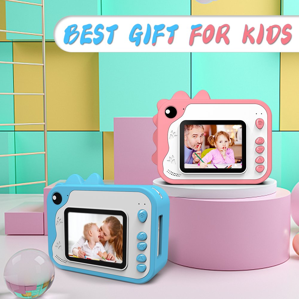 Promotion Digital Toys Gifts Children 2.4 Camera Lens With Silicone Case Dual Lens Selfie Kids Camera