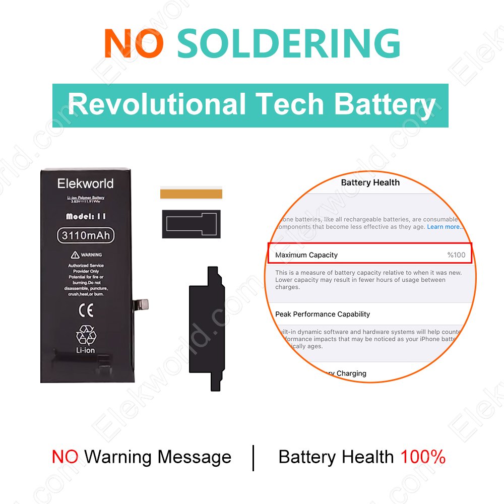 New Arrival No Pop-Up Battery for iPhone 11 11P 11PM 12/12P 13 14 pro max without important error message No need Soldering